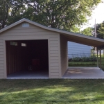 Madison WI gable with roll up door and LP lap siding